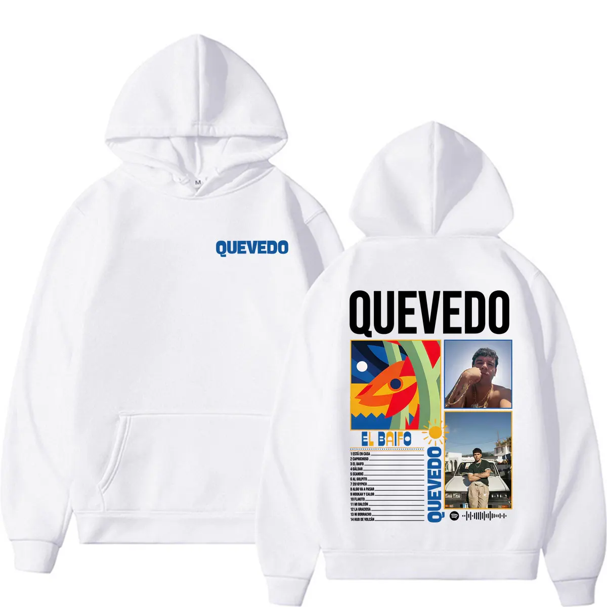 Rapper Quevedo 2026 EL BAIFO Grafik-Hoodies für Männer und Frauen Harajuku Vintage Gothic Sweatshirt Lässiger Gemütlicher Übergroßer Kapuzenpullover – Detail 7