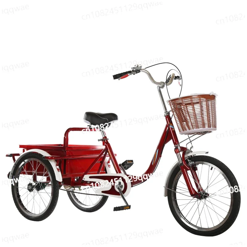 Elderly Pedal Adult Human Tricycle, Self-leisure Travel Vehicle To Buy Food, Elderly Transportation Tricycle