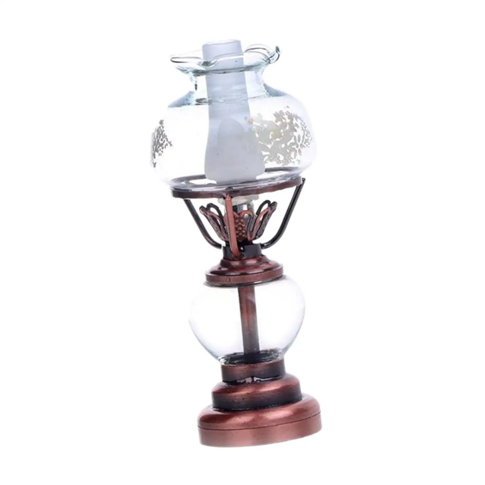 1/12 Scale Miniature Table Lamp Micro Landscape Simulation Model Dollhouse Light Fixture for Home Living Room Desk Bedroom Decor
