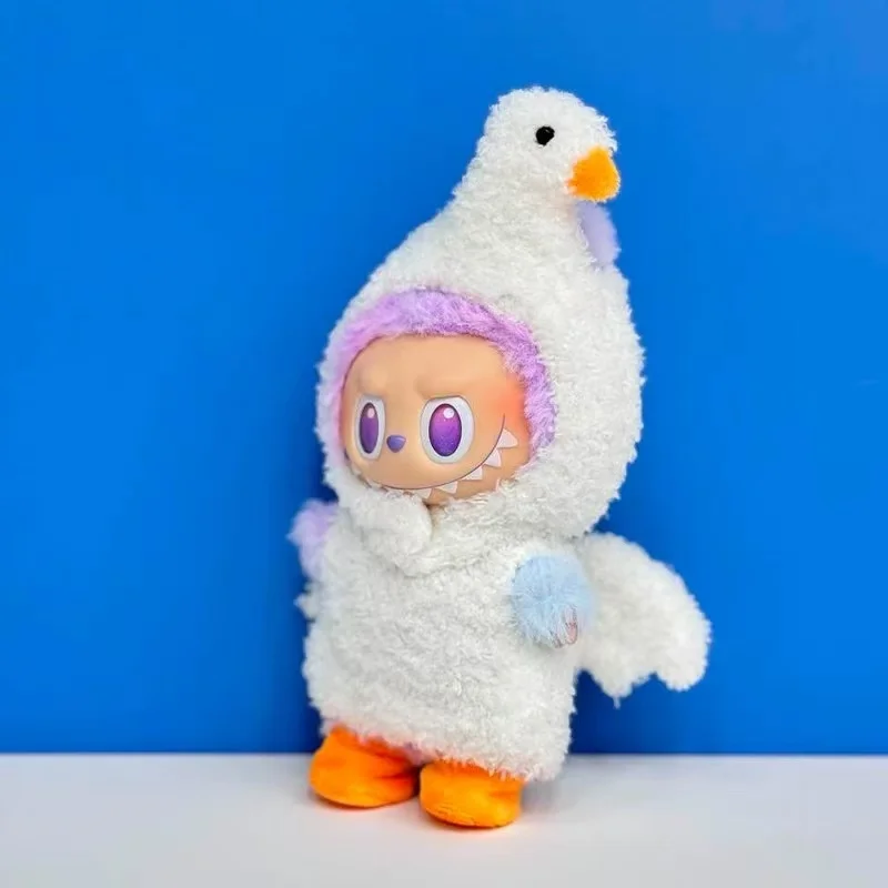 Pour 3.0 Labubu v1/v2/v3 combinaison de dessin animé grand dinosaure d'oie blanche vêtements cadeau pour Labubu vêtements tenue Labubu Ropa (sans poupées)