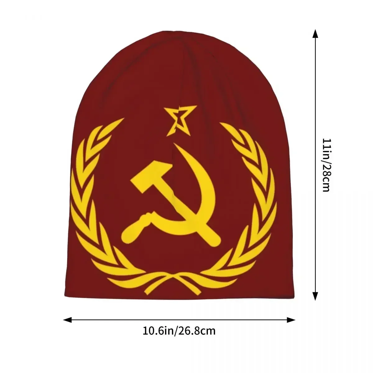 USSR Soviet Union Socialism Beanies Caps Men Women Unisex Trend Winter Warm Knit Hat Adult Communist CCCP Slouch Bonnet Hats