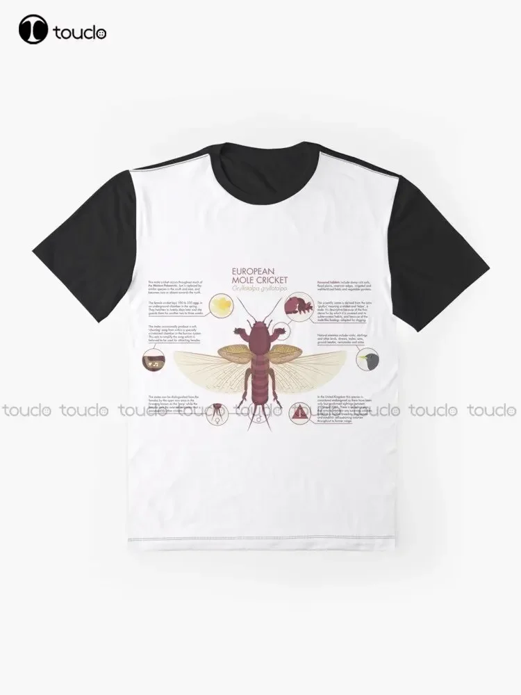 Infographic: European Mole Cricket Graphic T-Shirt Christian Shirts For Women Digital Printing Tee Shirts Christmas Gift Xxs-5Xl