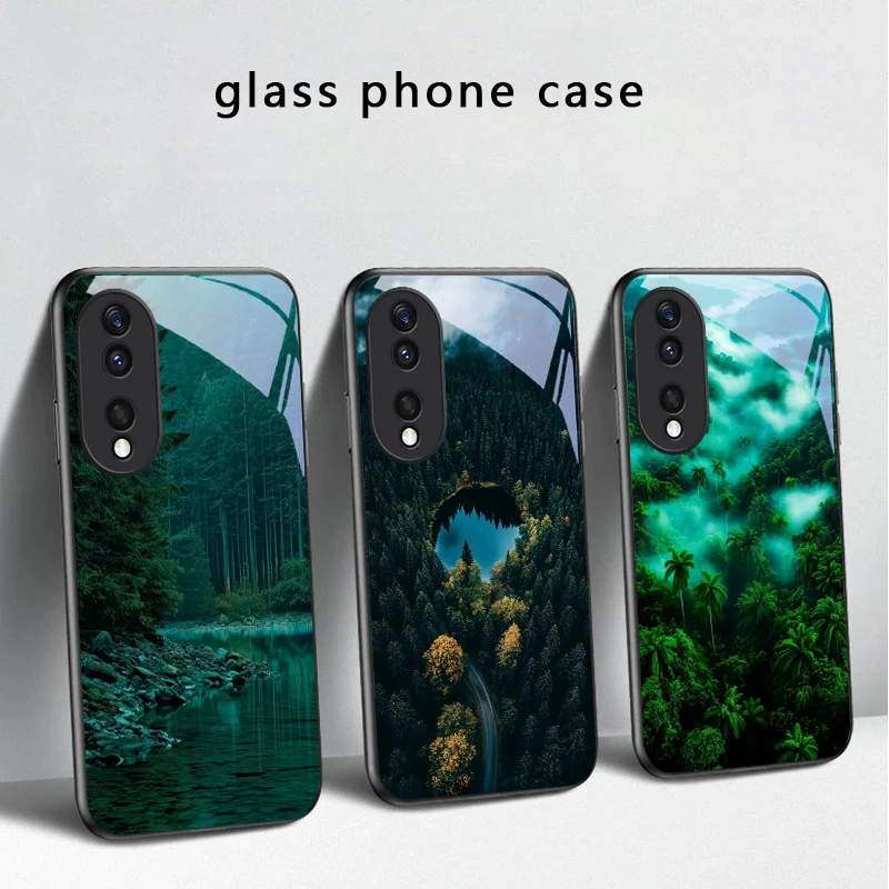 

Forest Stream Pattern For Honor X5 Plus X30 X9c Smart X5b X9a X30 Max X50i 30 Pro 50 Pro 70 90 Smart 200 Lite Glass Phone Case