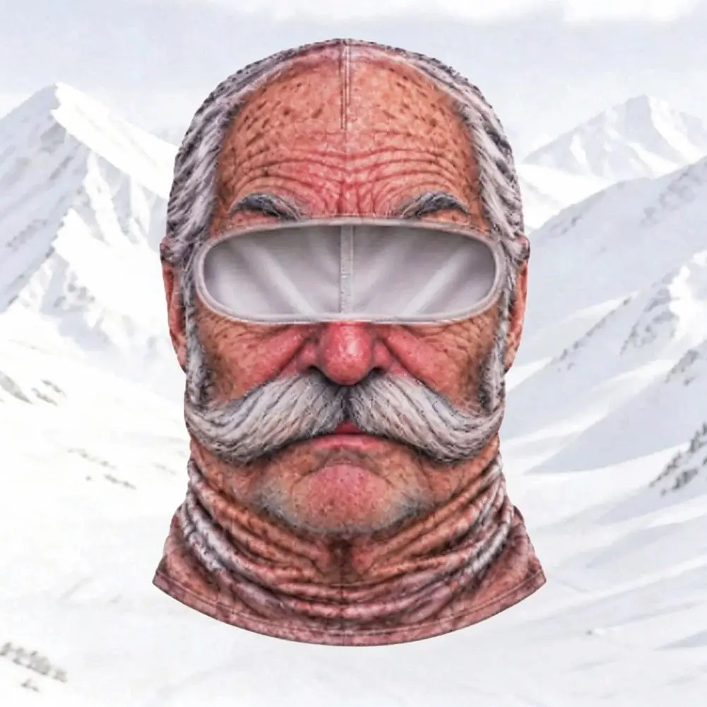 Lustige 3D-Gesichts-Balaclava-Mütze, Vollgesichtsmaske, Kapuze, Balaclava für Motorradfahren, Skifahren, Gesichtsmaske, Outdoor-Warm-Balaclava-Mütze – Detail 10