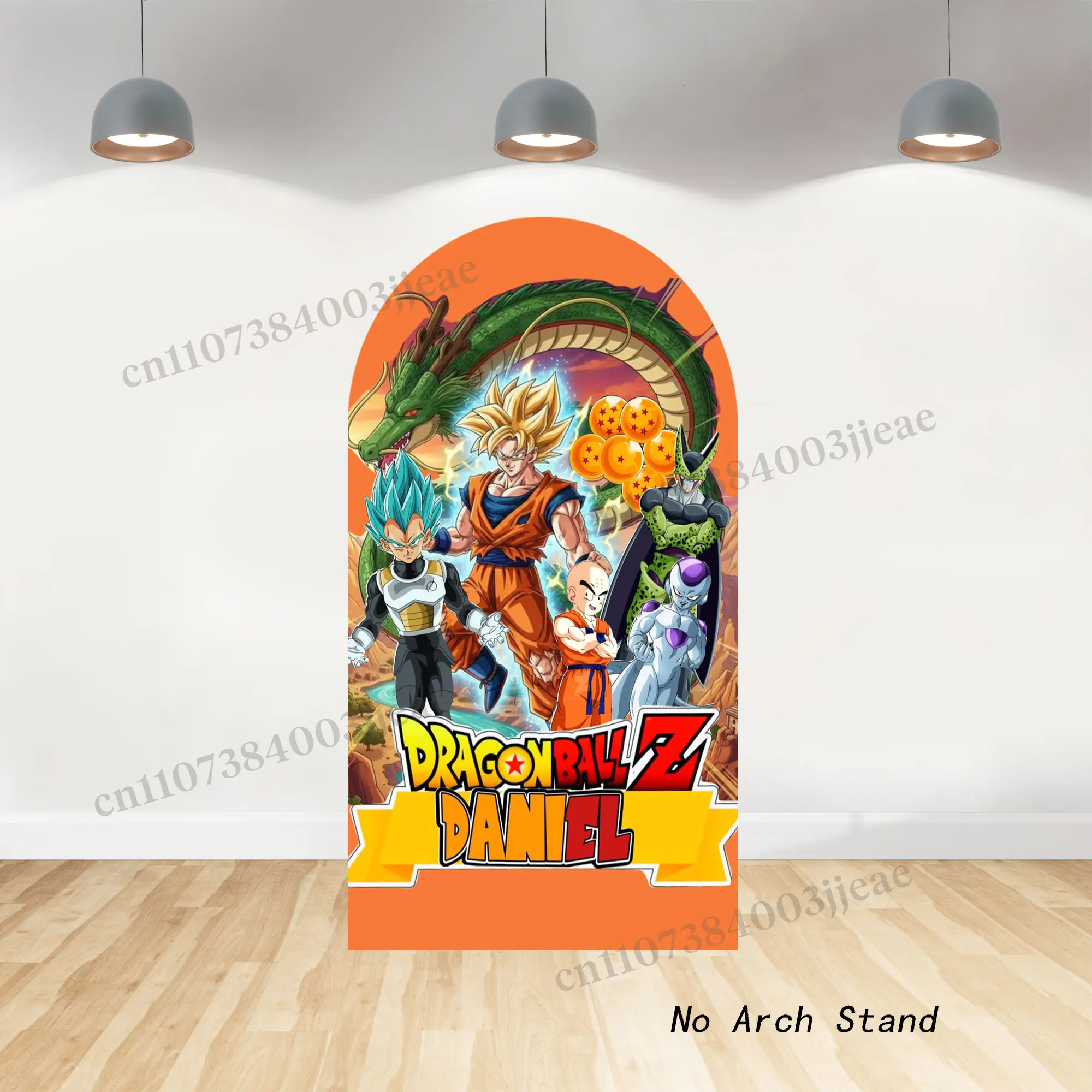 The Dragon Ball Arch Backdrop Kids Boys Birthday Party Baby Shower Covers Photo Elasticity Fabric Background Photography Banner view 2