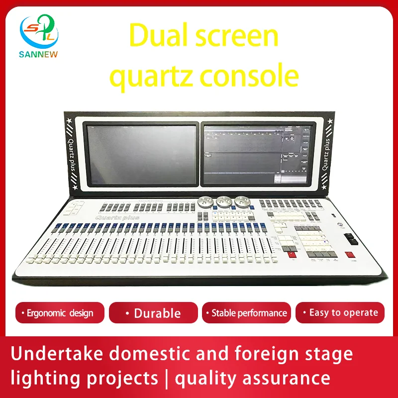 Quartz Touch plus Dimming Console Stage Lighting Controller System Beam Spot Wash Framing Moving Head DJ Disco DMX512 TITAN