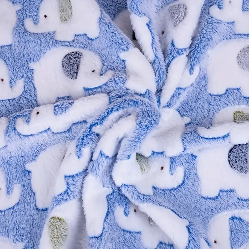 Soft and Cozy Cartoon Elephant Pet Blanket for Dogs and Cats Flannel Throw for Puppies and Kittens Universal Size Christmas Gift image 6