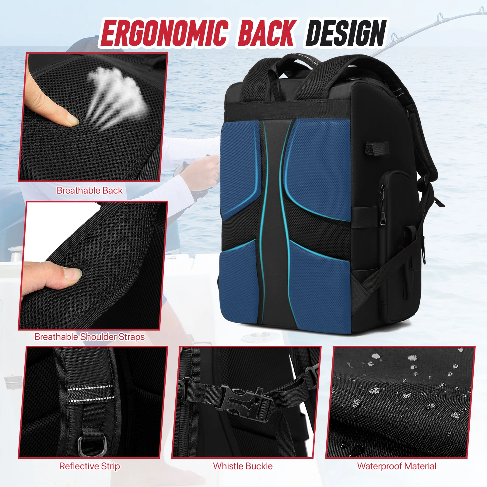 Waterproof Fishing Tackle Backpack 5