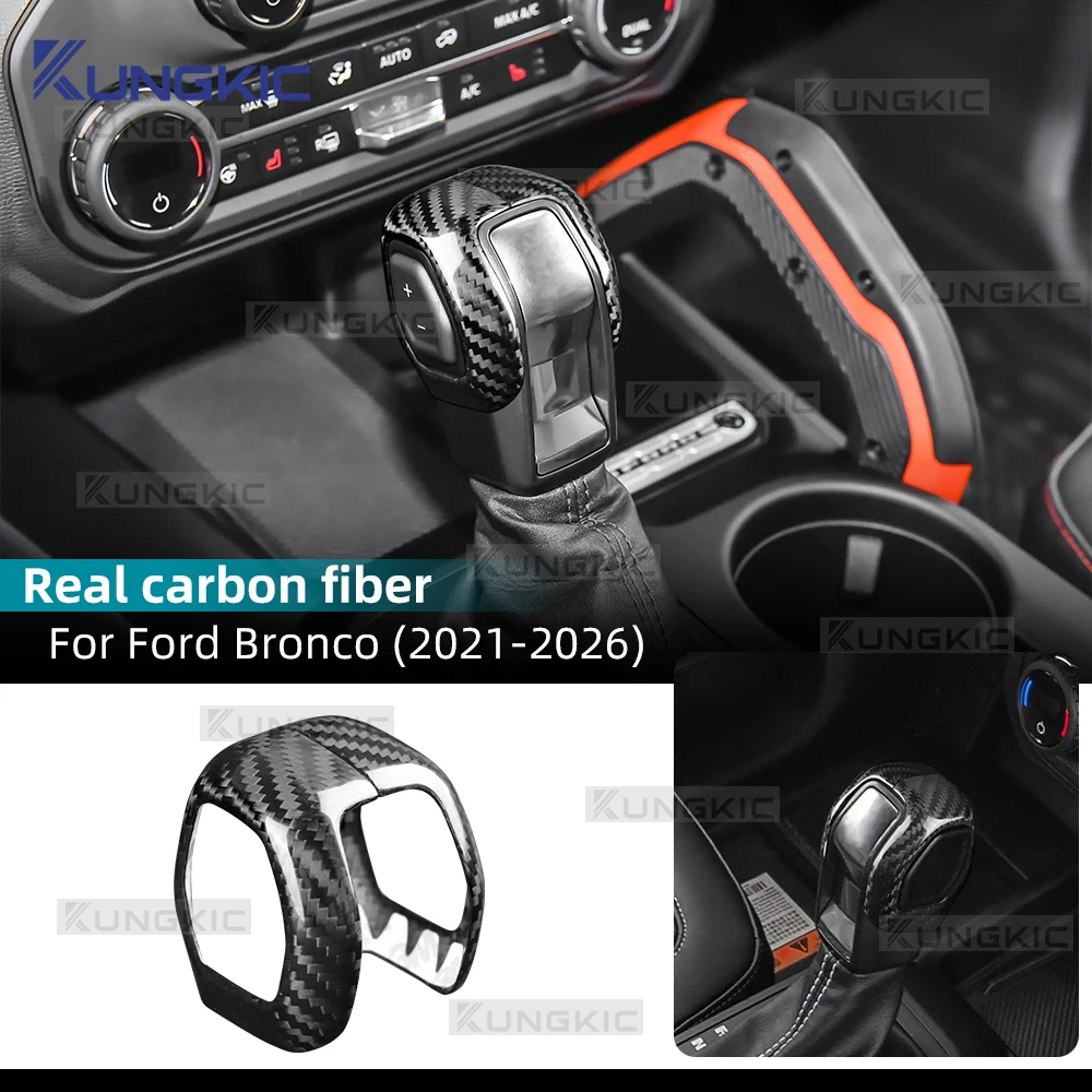 

Наклейка для Ford Fiesta B479 HF HJ 2021-2026 (левый/правый руль), накладка на ручку переключения передач из настоящего сухого карбона