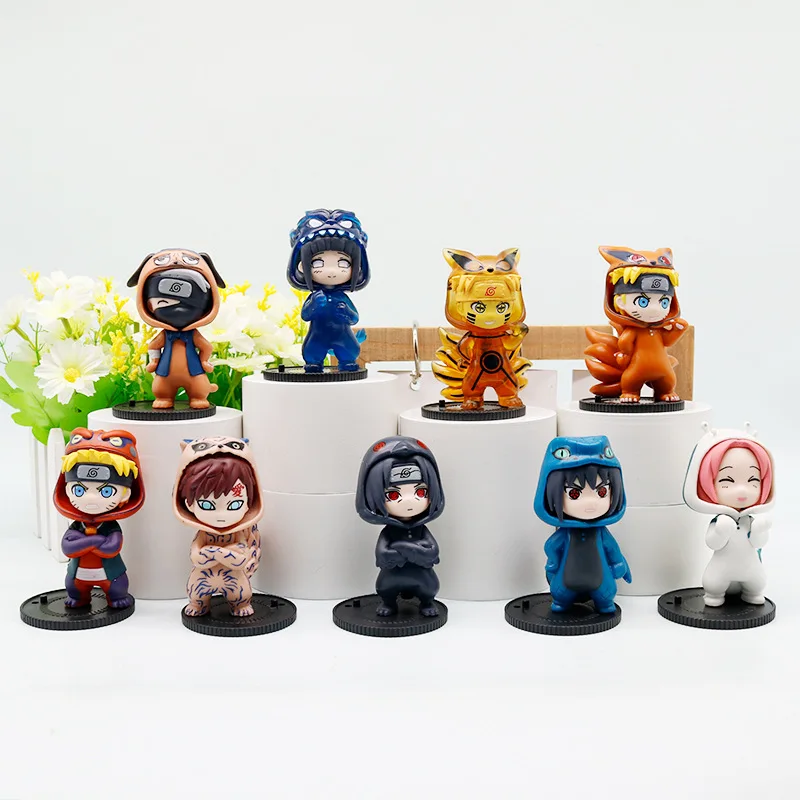 Figur Aksi Seri Pajamars Naruto Bnfigureq Blind Box Model Sasuke Kakashi Desain Kostum Dekorasi Hadiah Natal Mainan