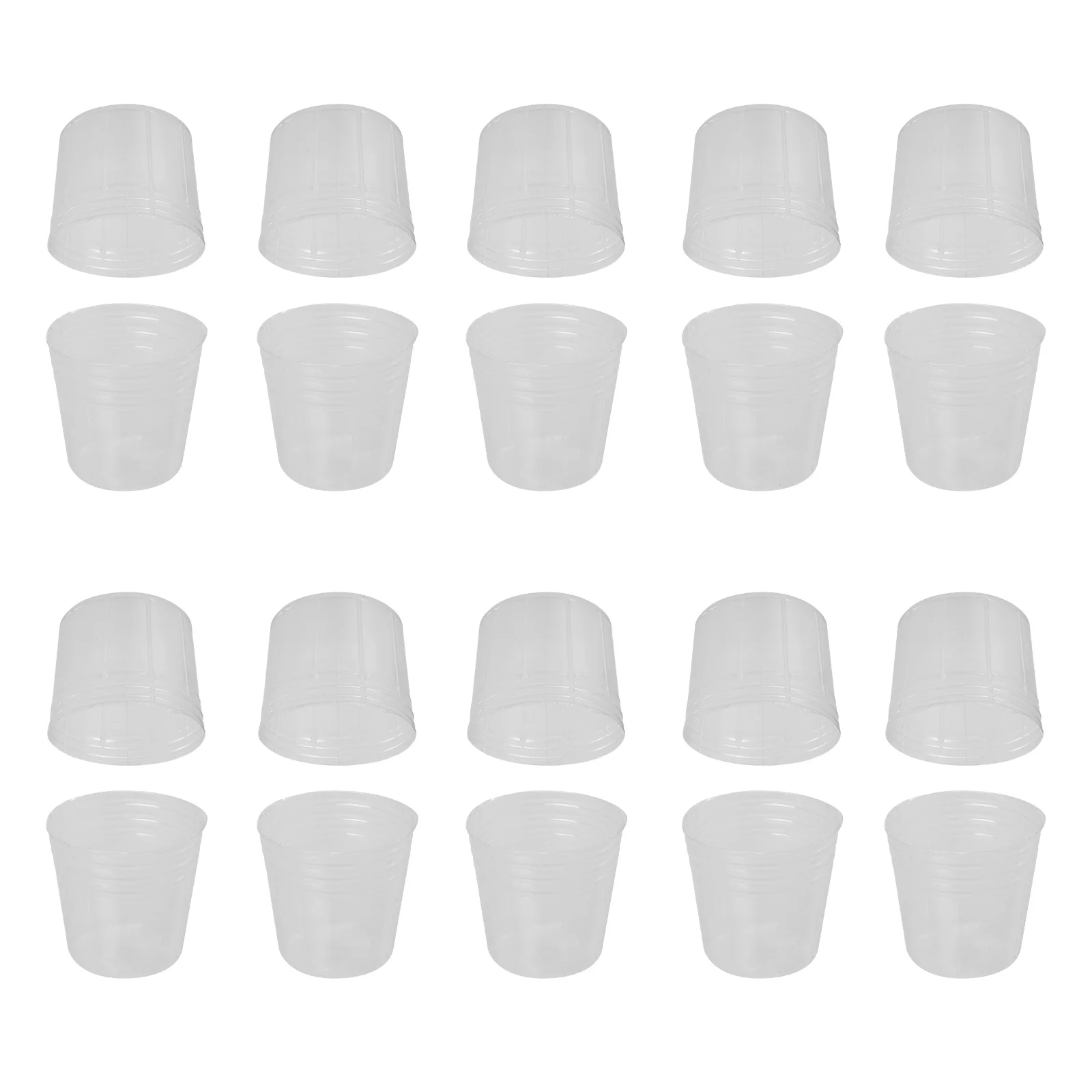 

50Set Planting Nursery Cups Lightweight Durable Plastic Flowerpots with Dust Covers Seedling Transplant Root Protection Plant
