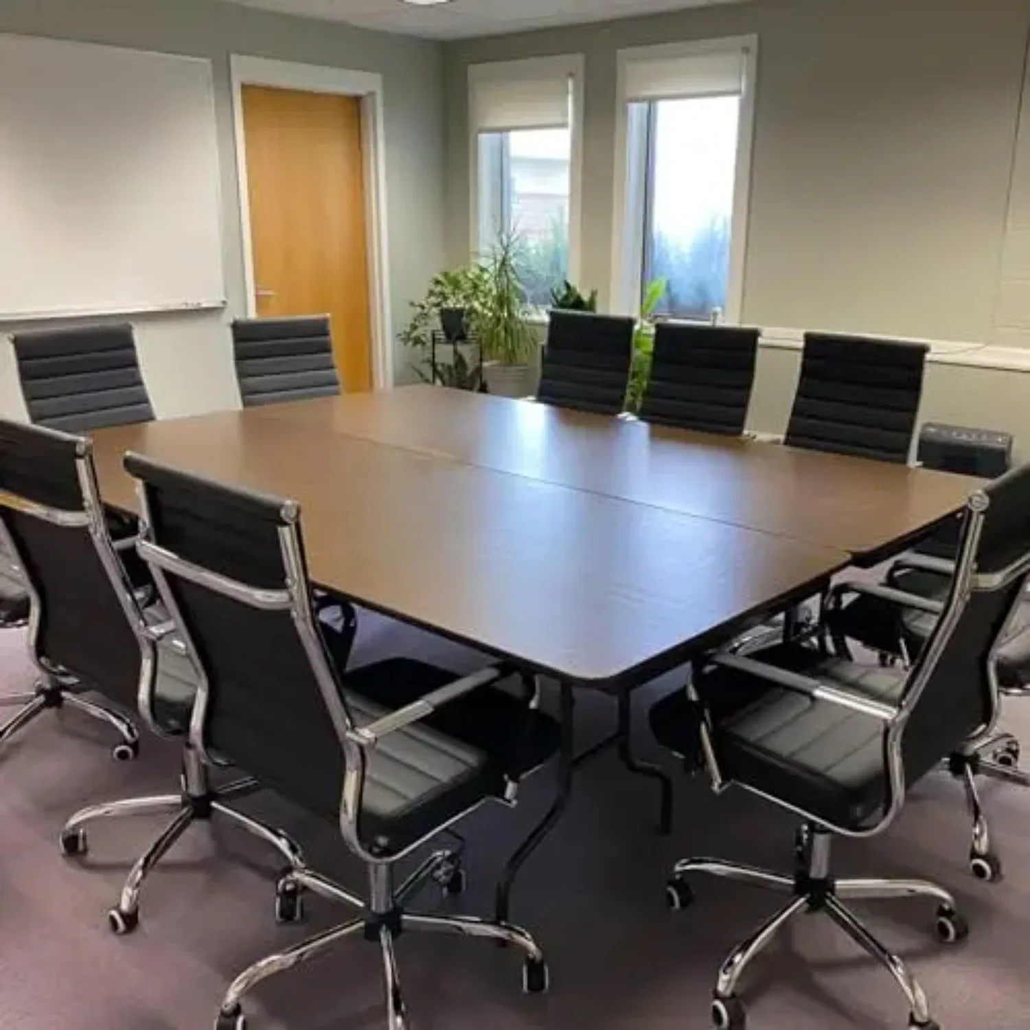 Home Office Chair Ribbed, Modern Leather Conference Room Chairs, Ergonomic Office Desk Chair, High Back Executive