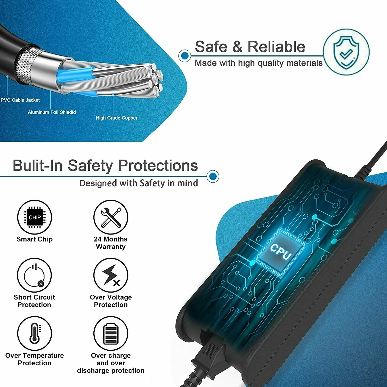65W 90W AC Power Adapter Charger for Dell Latitude Inspiron 7.4mm Laptop Power Supply Cord