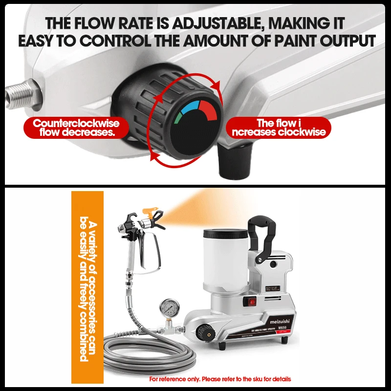 Multifunctional 1200W Airless Paint Sprayer Machine 2L Small Portable Electric Spray Gun High Power Home Painting