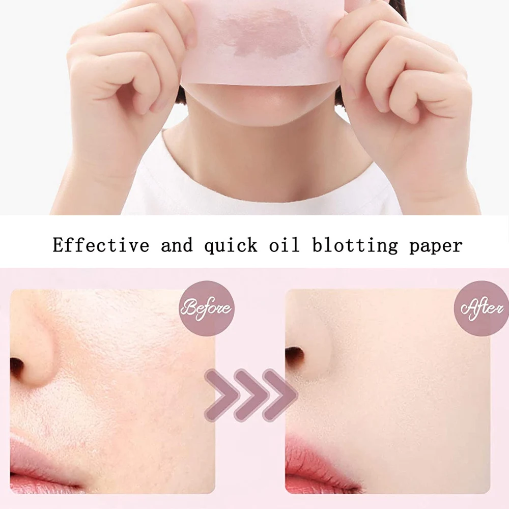 100Pcs/box Face Oil Blotting Paper Protable Matting Wipes Cleanser Oil Control Oil-absorbing Cleaning Women Beauty Makeup Tools