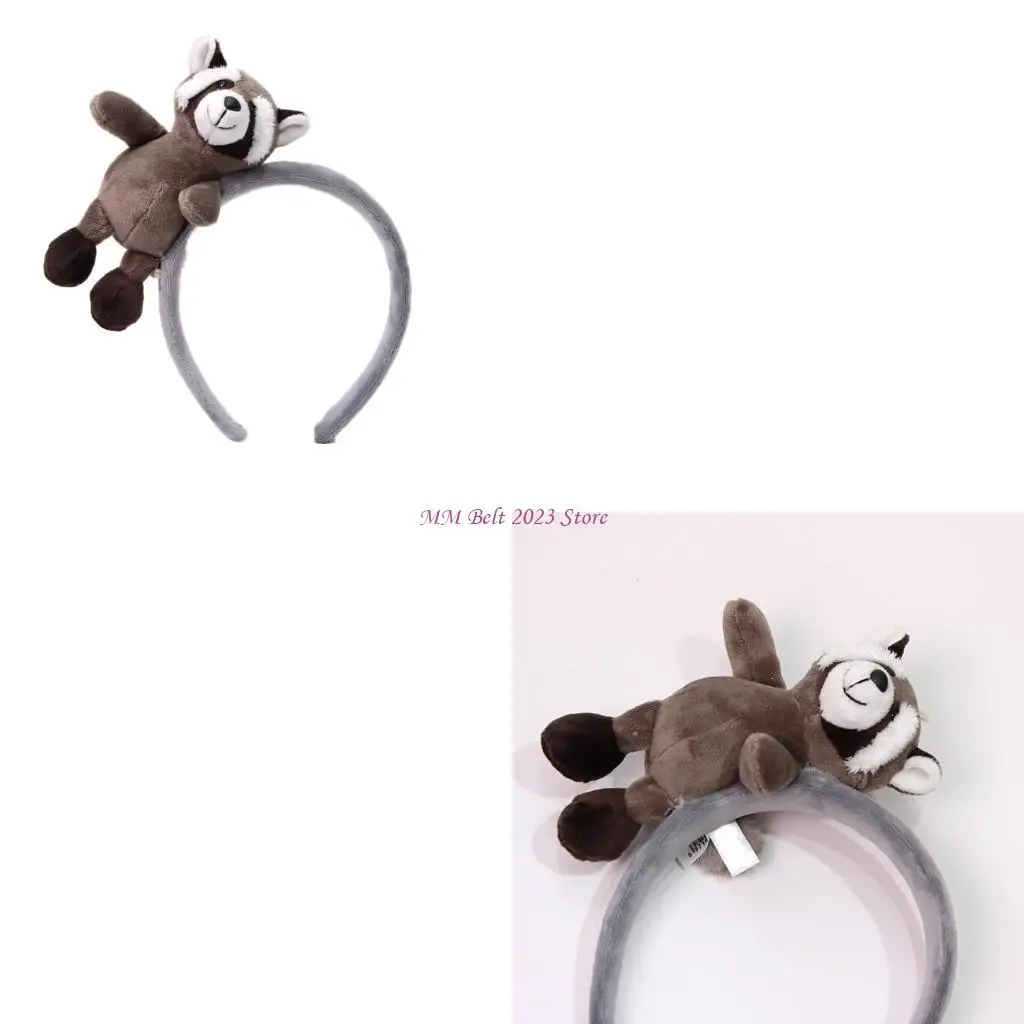 

49ME Raccoon Themed Hair Band For Children Comfortable Fabric For Costumes Play