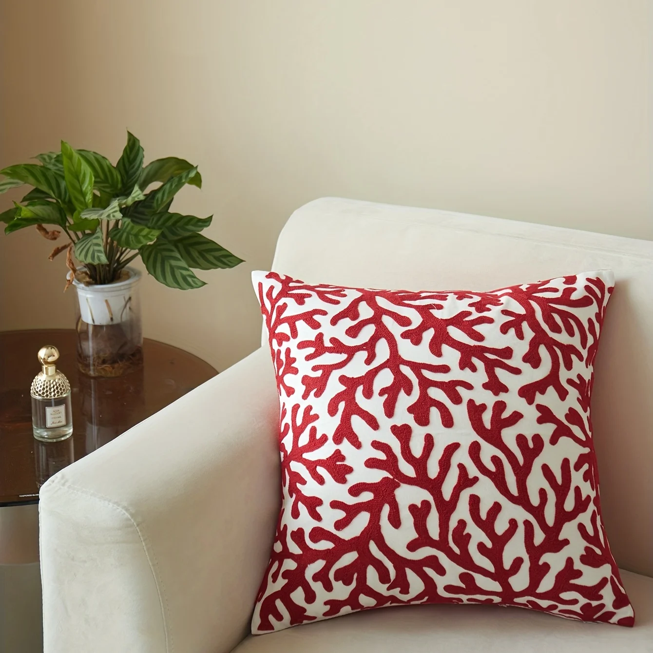 VIKAMA Marine Law Coral Shell Starfish Print Cushion Cover Living Room Sofa Cushion Cover Bedroom Bed Cushion Cover