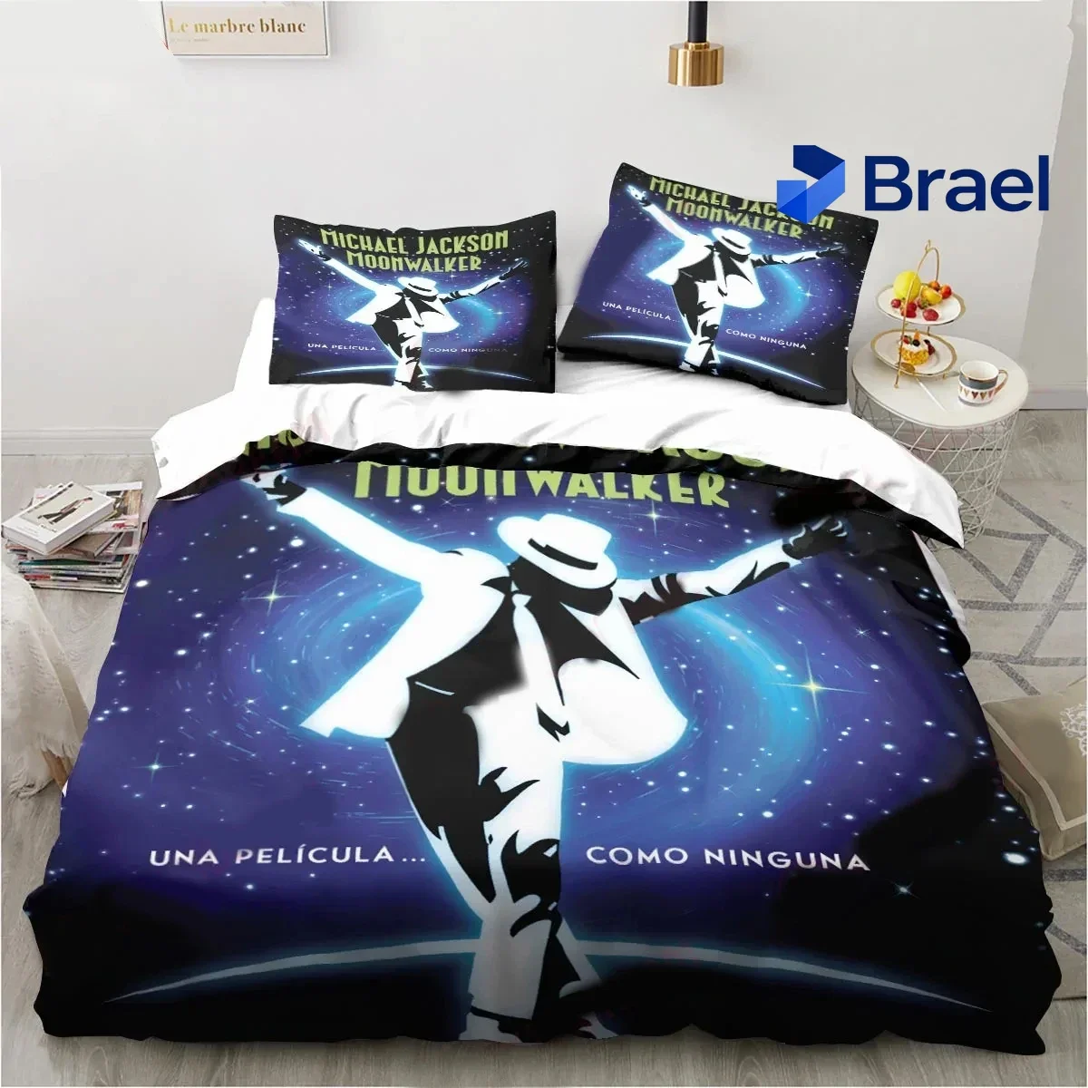 Exquisite 3D Print Michael Jackson Bedding Set,Duvet Cover Comforter Bed Set Quilt Cover Pillowcase,King Queen Twin Size Boys Gi