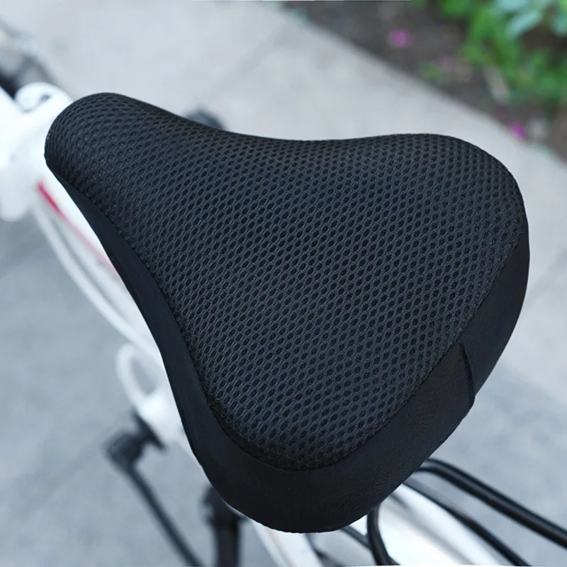 Mountain Bike 3D Saddle Cover Thick Breathable Super Soft Bicycle Seat Cushion Silicone Sponge Gel Bike Seat Bicycle Accessories