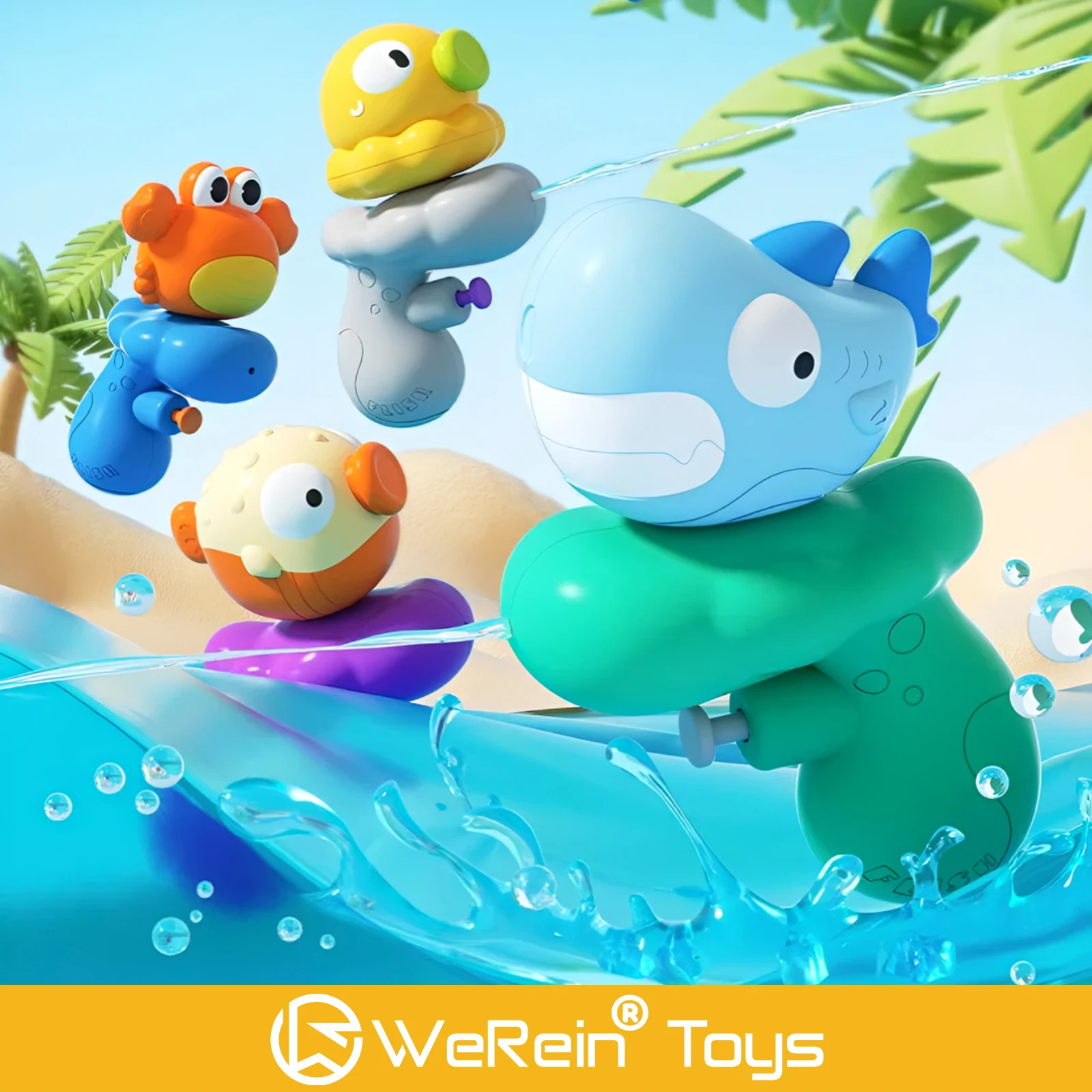 Mini Water Gun Toy Ocean Animal Cute Shape Playful Swimming Water Sprinkler Kids Outdoor Game Animal Themed Toys
