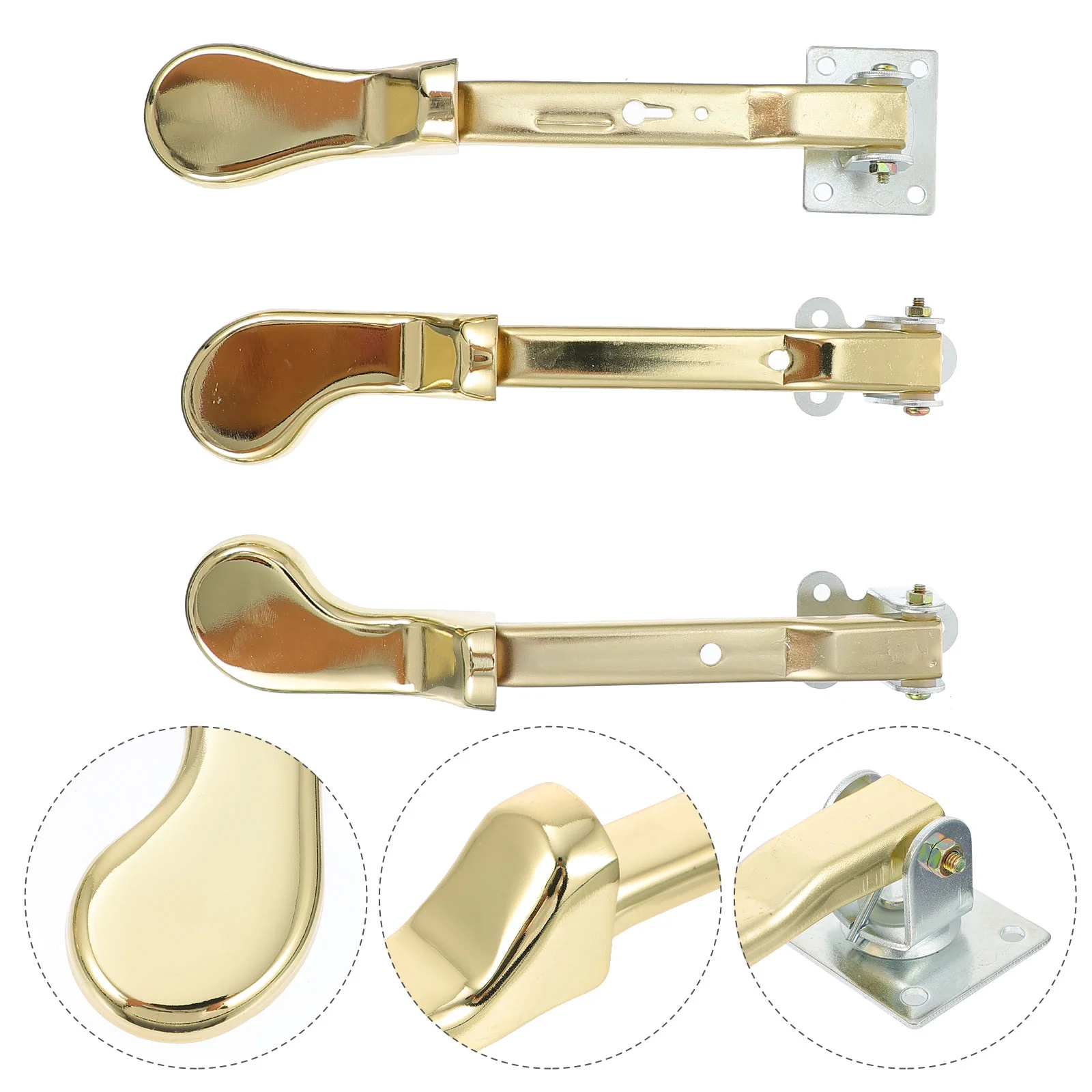 3 Pcs Upright Piano Pedals Keyboard Music Tuning Tools Electronic Keyboards Imitation Gold Metal for Replacement Cover