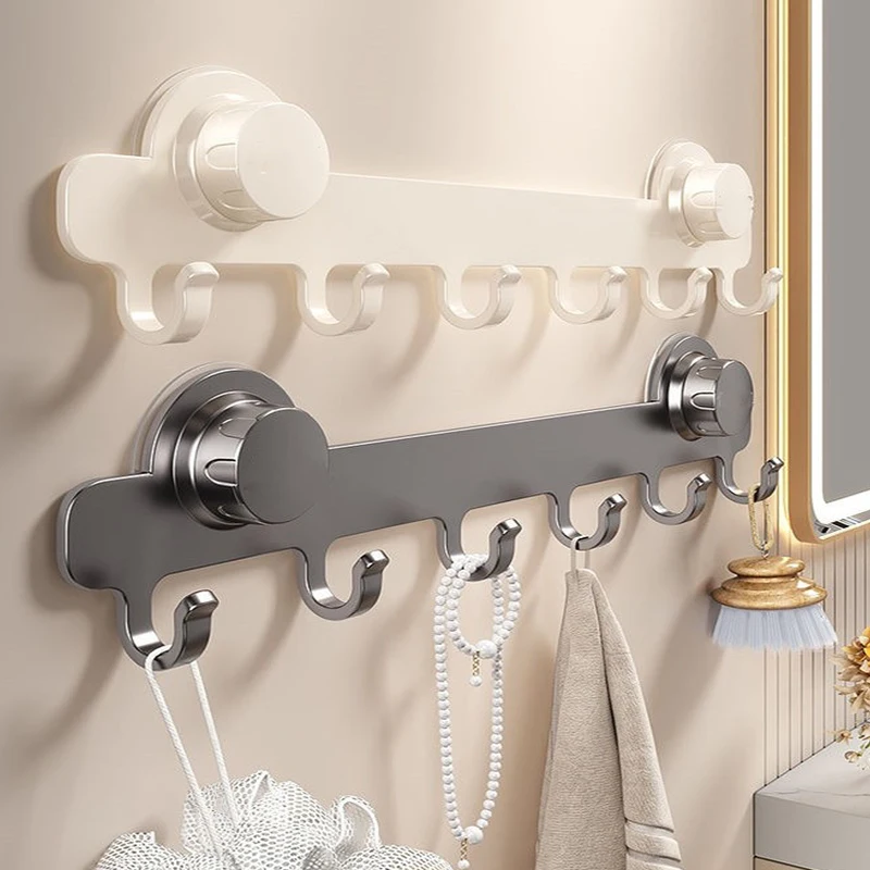 Household Multifunctional Behind Door Wall Coat Rack Row Hook  Towel Rack Hooks Bathroom Robe Hook Bathroom Accessories
