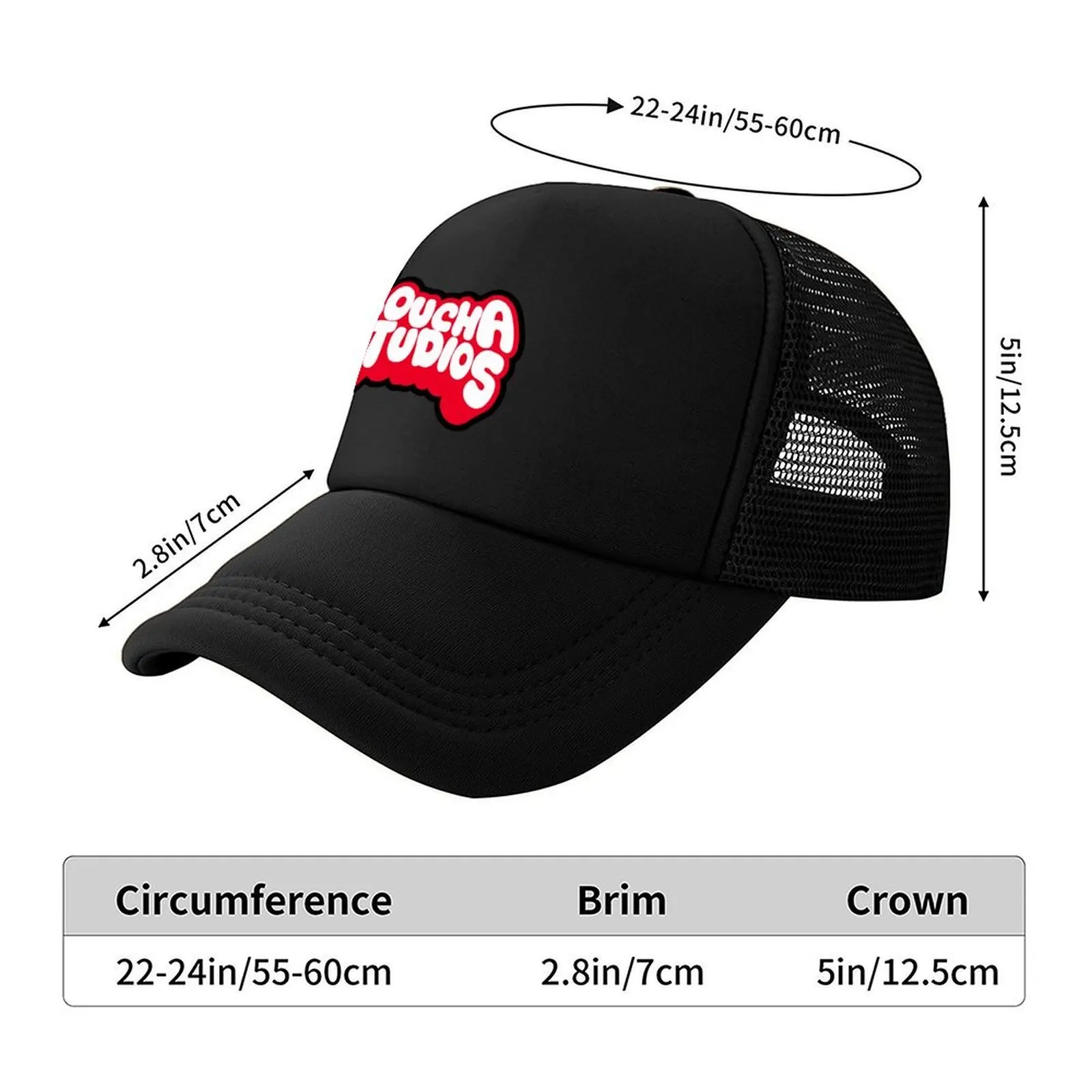 LOUCHA STUDIOS logo (Red & Black) Baseball Cap Thermal Visor beach hat Kids Hat Beach Outing Girl'S Hats Men's