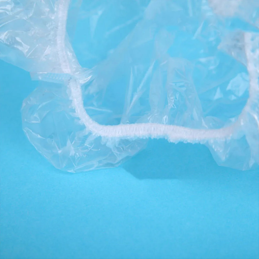 

400 PCS Waterproof Shower Cap Bathroom Accessories Caps Hair Protective Bathing Hat