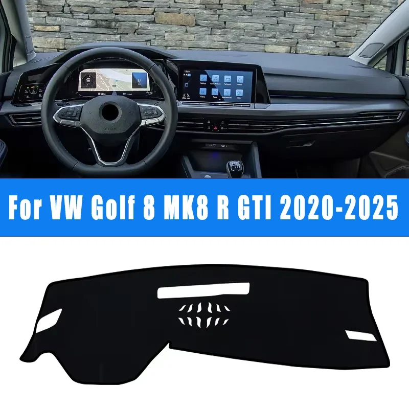 

Car Dashboard Mat Sun Shade Non-slip Dash Covers Accessories For Volkswagen VW Golf 8 MK8 R GTI 2020-2025 2021 2022 2023 2024