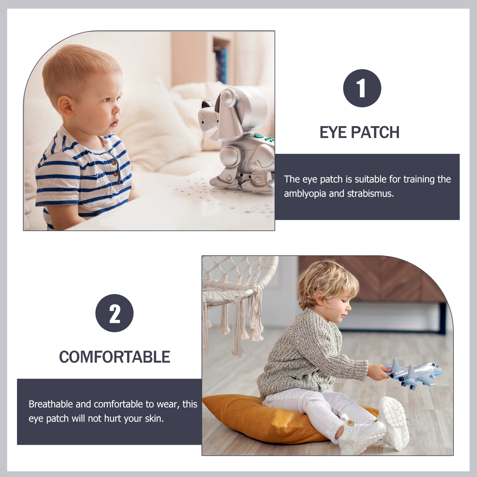 

Children Eye Patch Natural Silk Breathable Soft Single Eye Mask Protective Cover for Amblyopia Strabismus Treatment