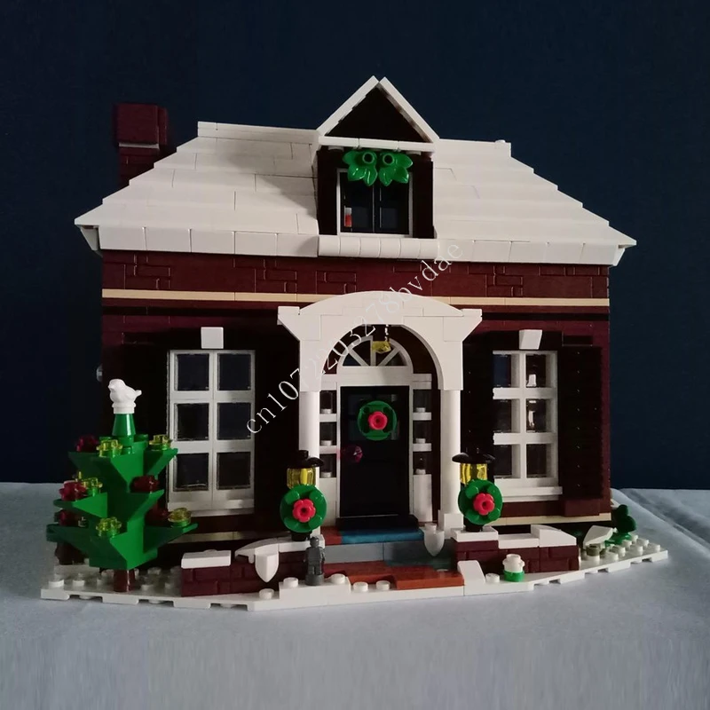 1190PCS Home Alone ที่ Winter Village MOC Creative Street View ชุดบล็อกอาคารสถาปัตยกรรมการศึกษา AssemblyToys ของขวัญ