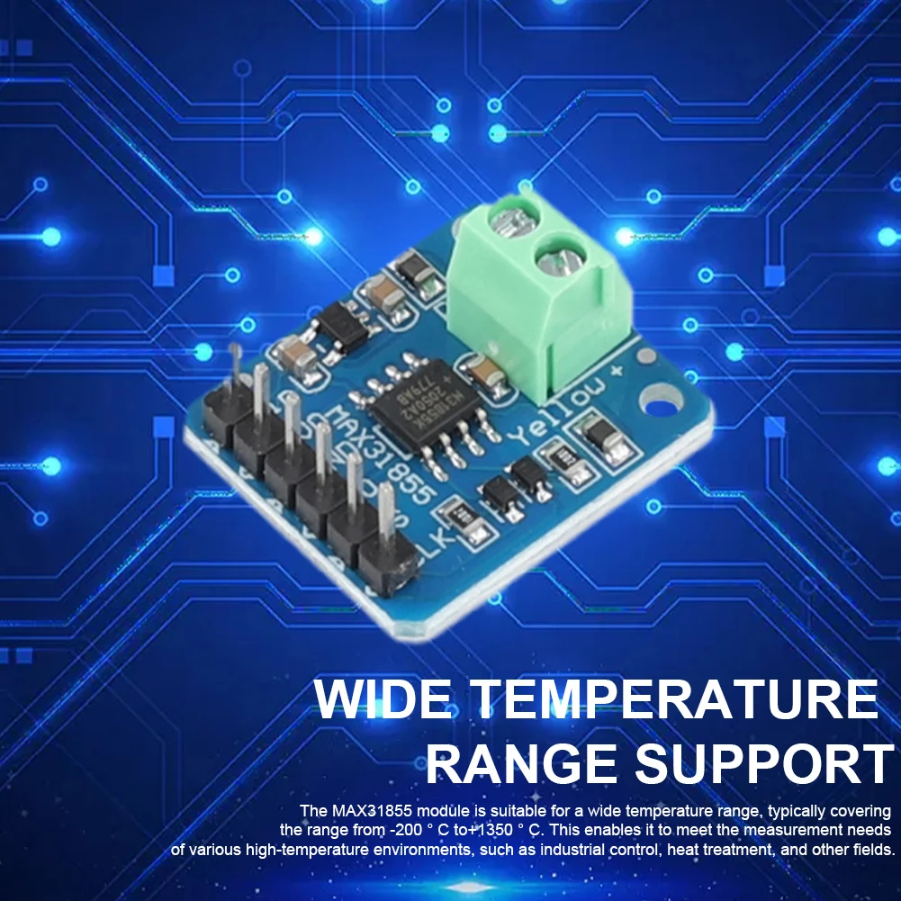 MAX31855 Thermocouple Breakout Board SPI Interface K Type Thermocouple Temperature Sensor Module Readable Electronic Components