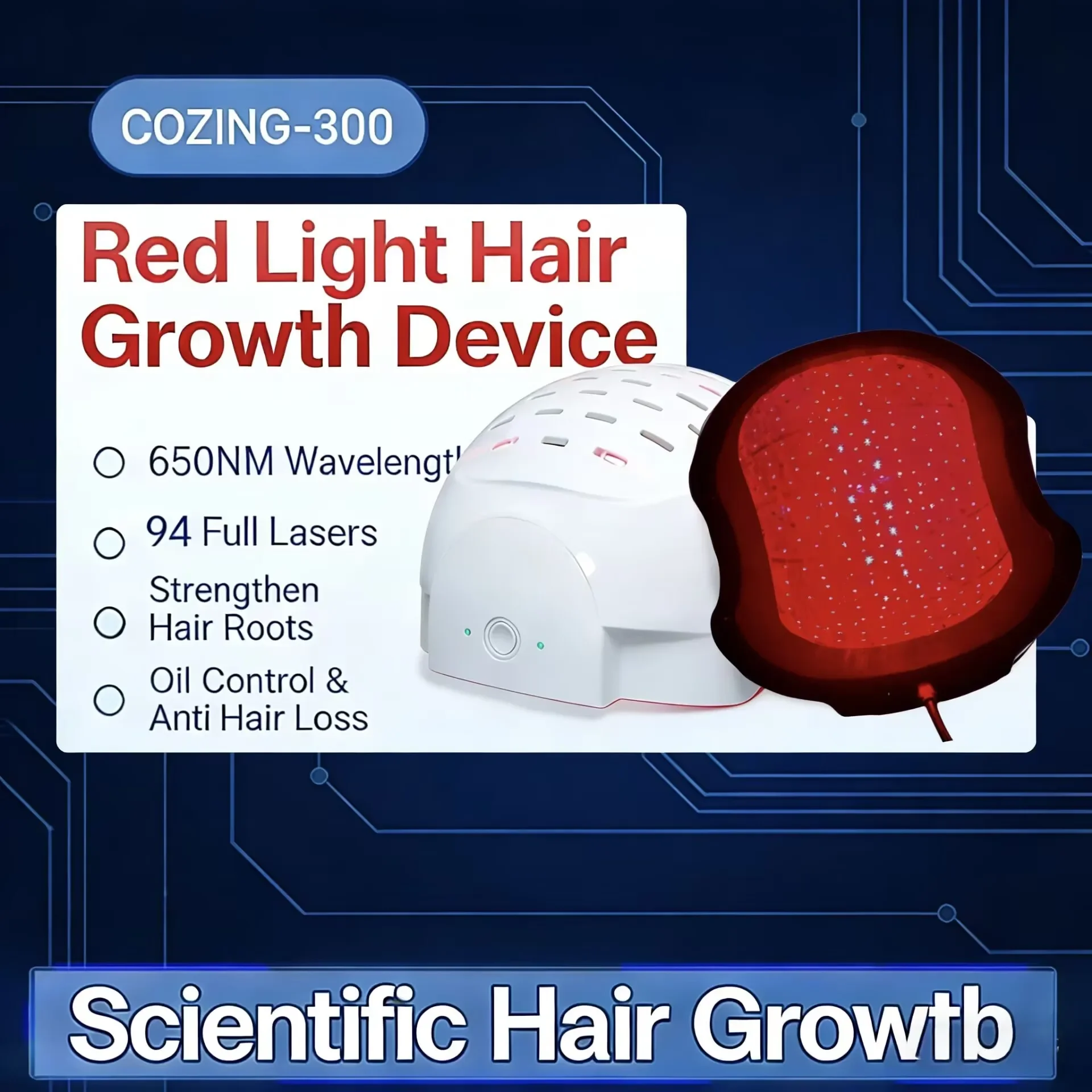 Treatment Hat Machine Hair Growth Cap Anti Hair Loss Laser Helmet Hat Hair Regrowth Light Therapy Device