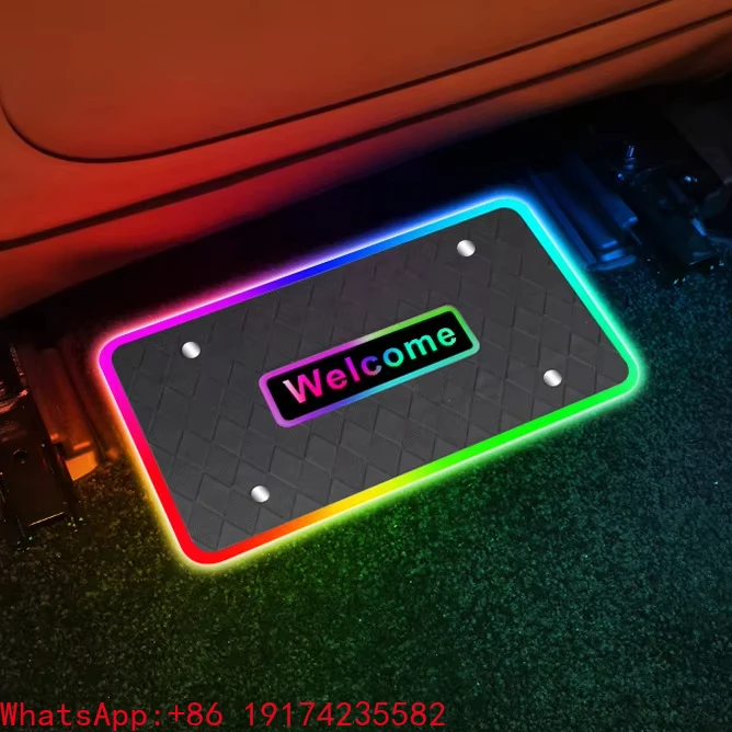 

Car LED Foot Mat Atmosphere Light RGB Music Rhythm Environmental Protection Light Voice Control Foot Light Interior Accessories