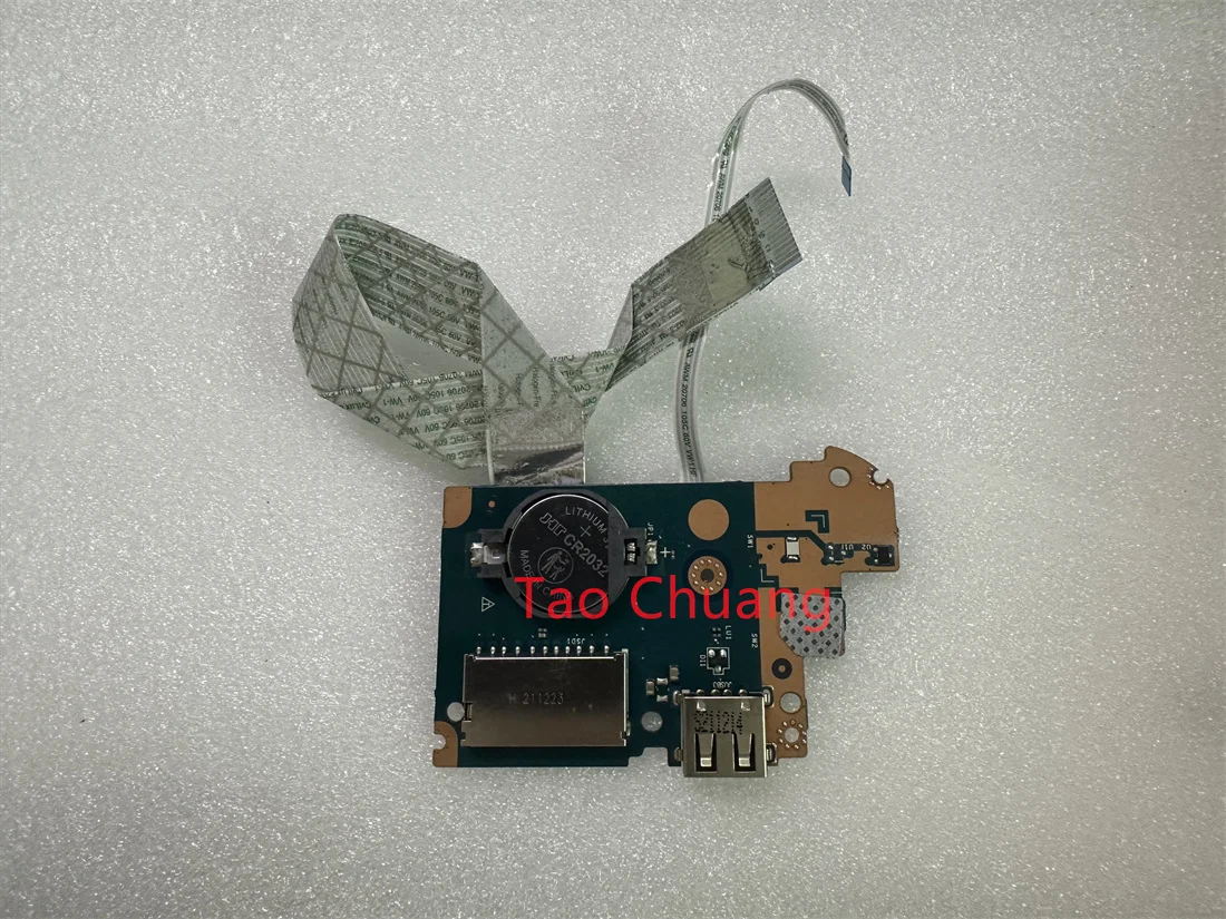 FOR DELL Inspiron 5593 3501 Card Reader USB Board Power Switch Button Board with Two Cables LS-G718P