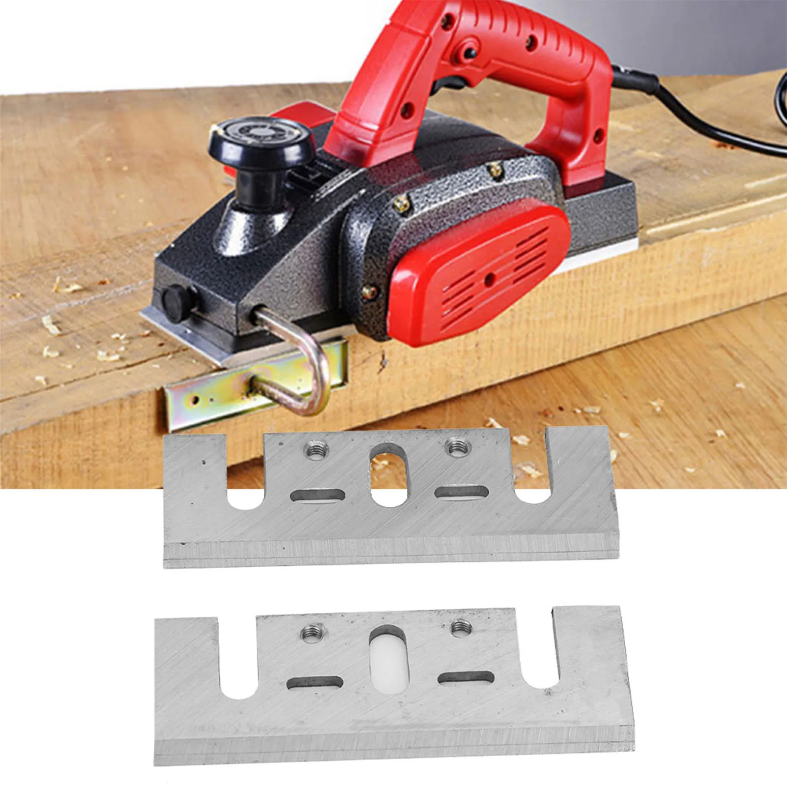 A Pair HSS Woodworking Manual Electric Planer Replacement Blade for Handheld Planer
