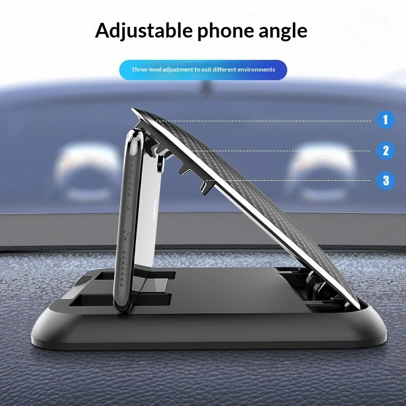 Suction Cup Type Silicone Car Phone Holder Foldable Carbon Brazing Universal Holder for Car Navigation