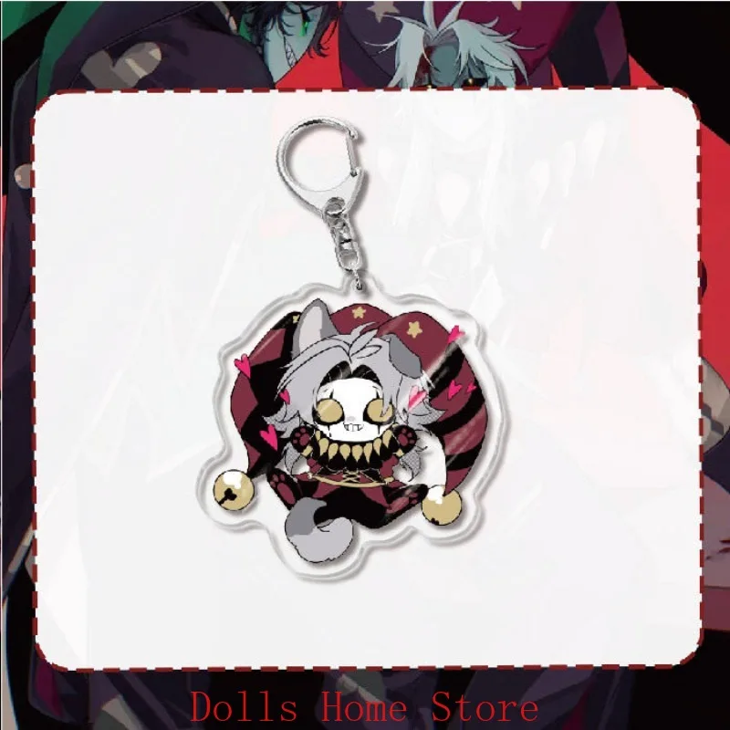 Anime ‌ Porte-clés en acrylique, pendentif de sac à main, ornement, souvenir, cadeau, thème Cirque des Fous, Pierrot, Harlequin, Bouffon, Cosplay, Dessin animé