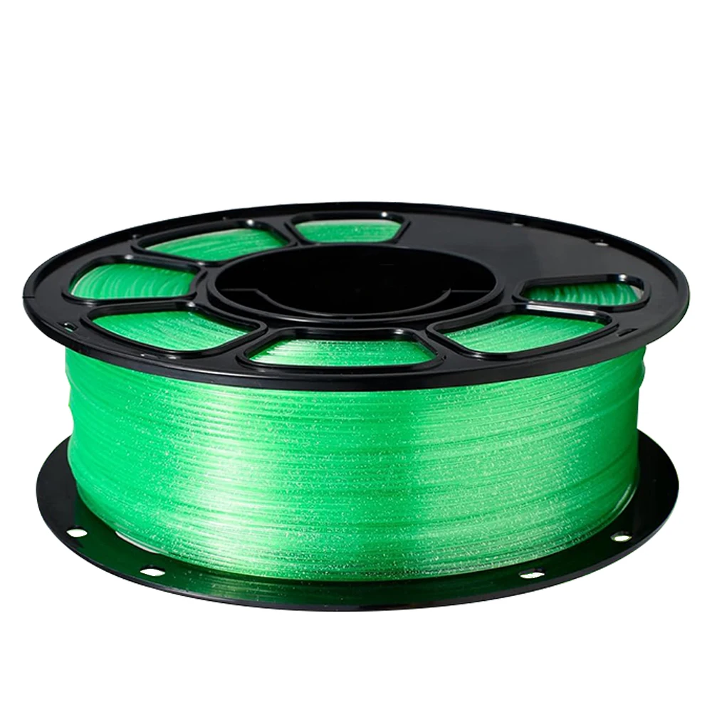 PLA Crystal Sparkle Green 3D Printer PLA Filament 1.75mm Transparent Crystal Sparkle Green 3D Printer Material 250g 500g 1Kg