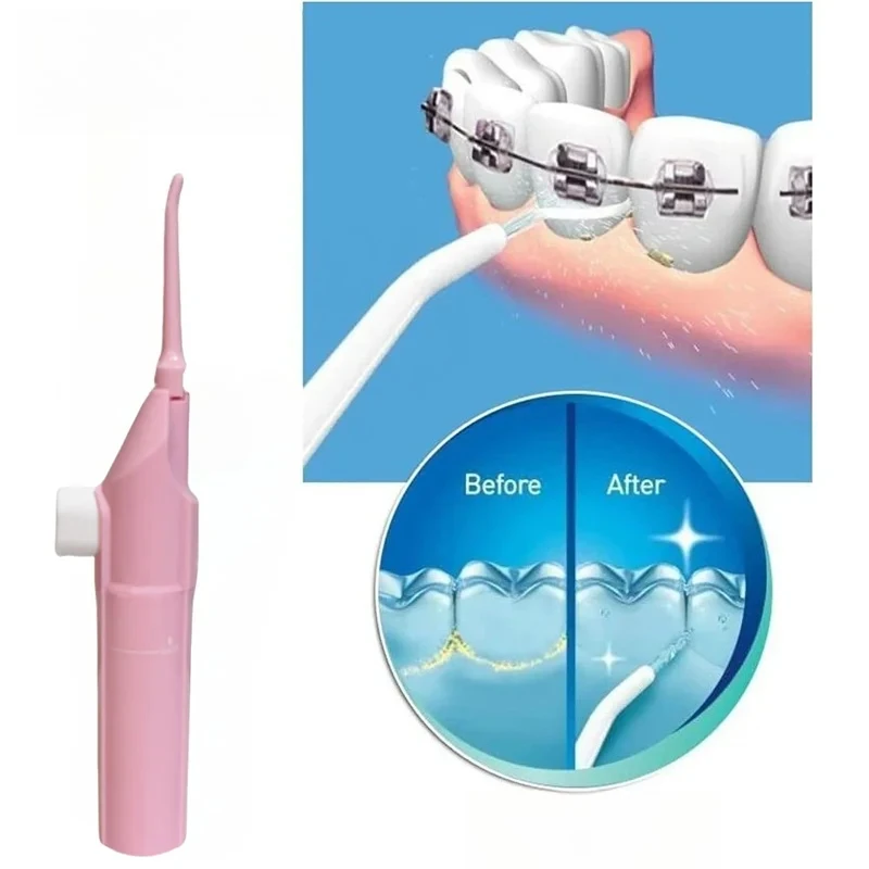High Pressure Portable Dental Water Flosser Manual Oral Irrigator for Household Teeth Cleaning Portable Toothpick Device