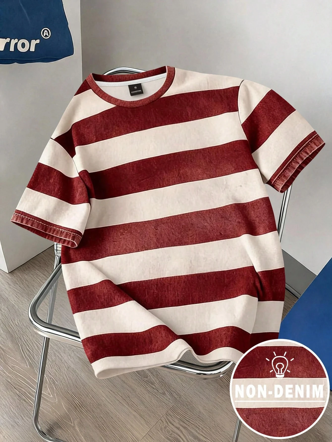 Herren Gothic Digital Bedrucktes Rundhals-Kurzarm-Freizeit-T-Shirt, Street-Fashion-Sport-Oberteil, Übergroßes Schnelltrocknendes Jersey – Detail 4
