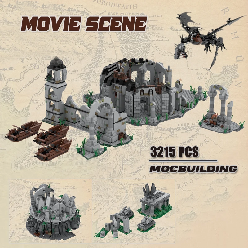 Famous Movie Scene MOC Building Block The Fall Of The City Bricks Ultimate Collector Series Model DIY Assembly Toys Gifts