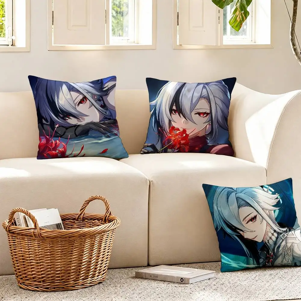 

COOL G-Genshin A-Arlecchino Printing Pillowcases Cushion Cover Pillow Covers Home Decoration Square Multi-Size