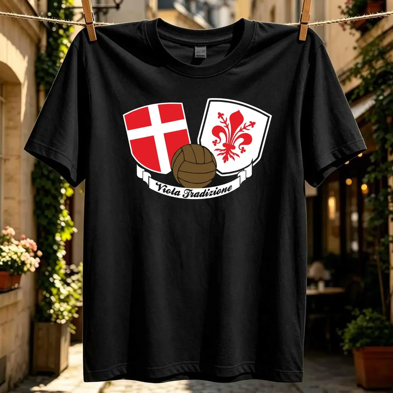 washed T Shirt J1594 Ultras Violet Traditions Curved Fiesole Hooligans long or short sleeves vintage Washed Slightly homme