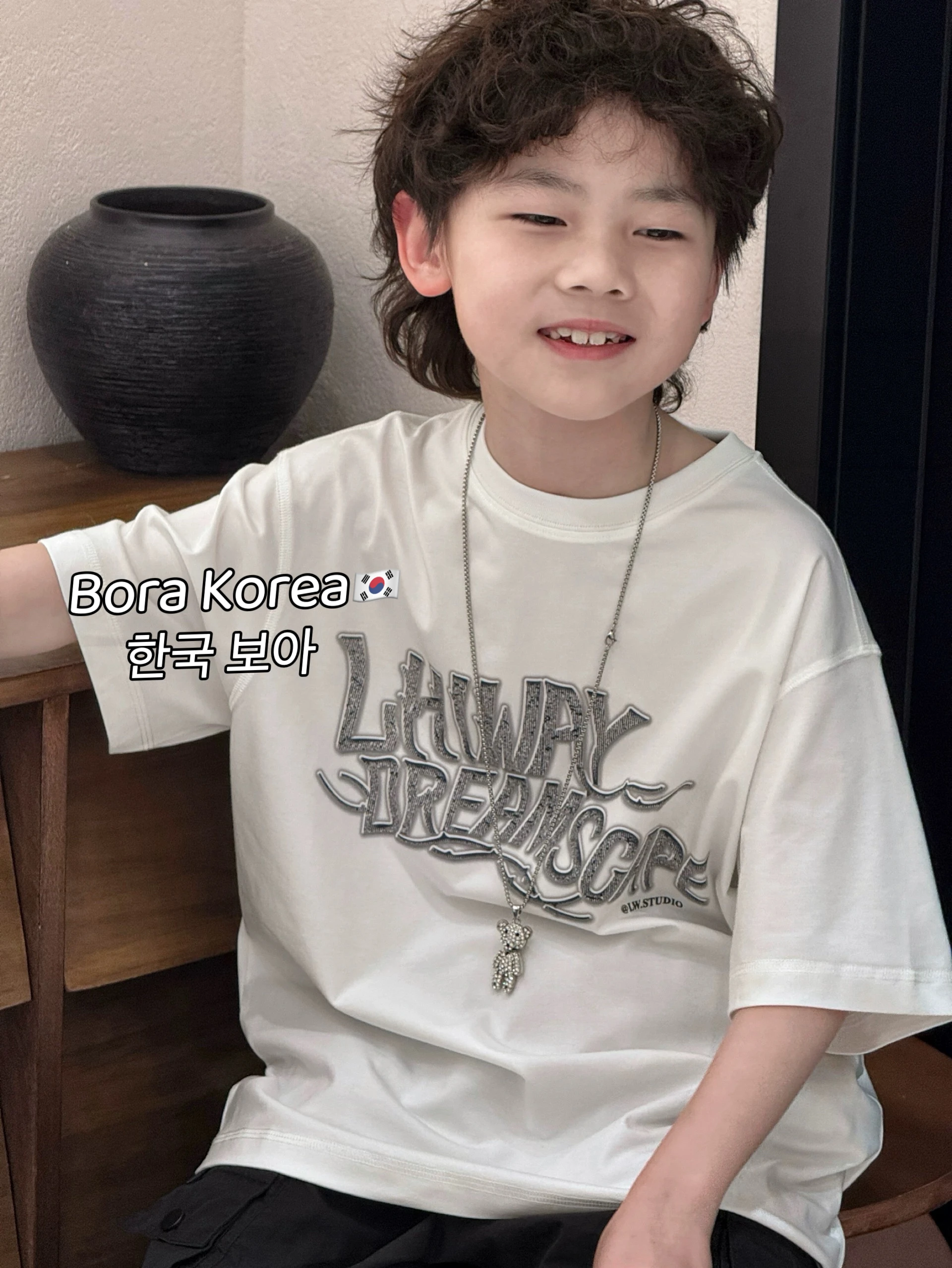 Camiseta Unissex de Algodão Polara Manga Curta com Estampa Branca para Meninos e Meninas, Roupa Respirável de Verão, Conjunto Tal Pai/Mãe, Tal Filho(a)