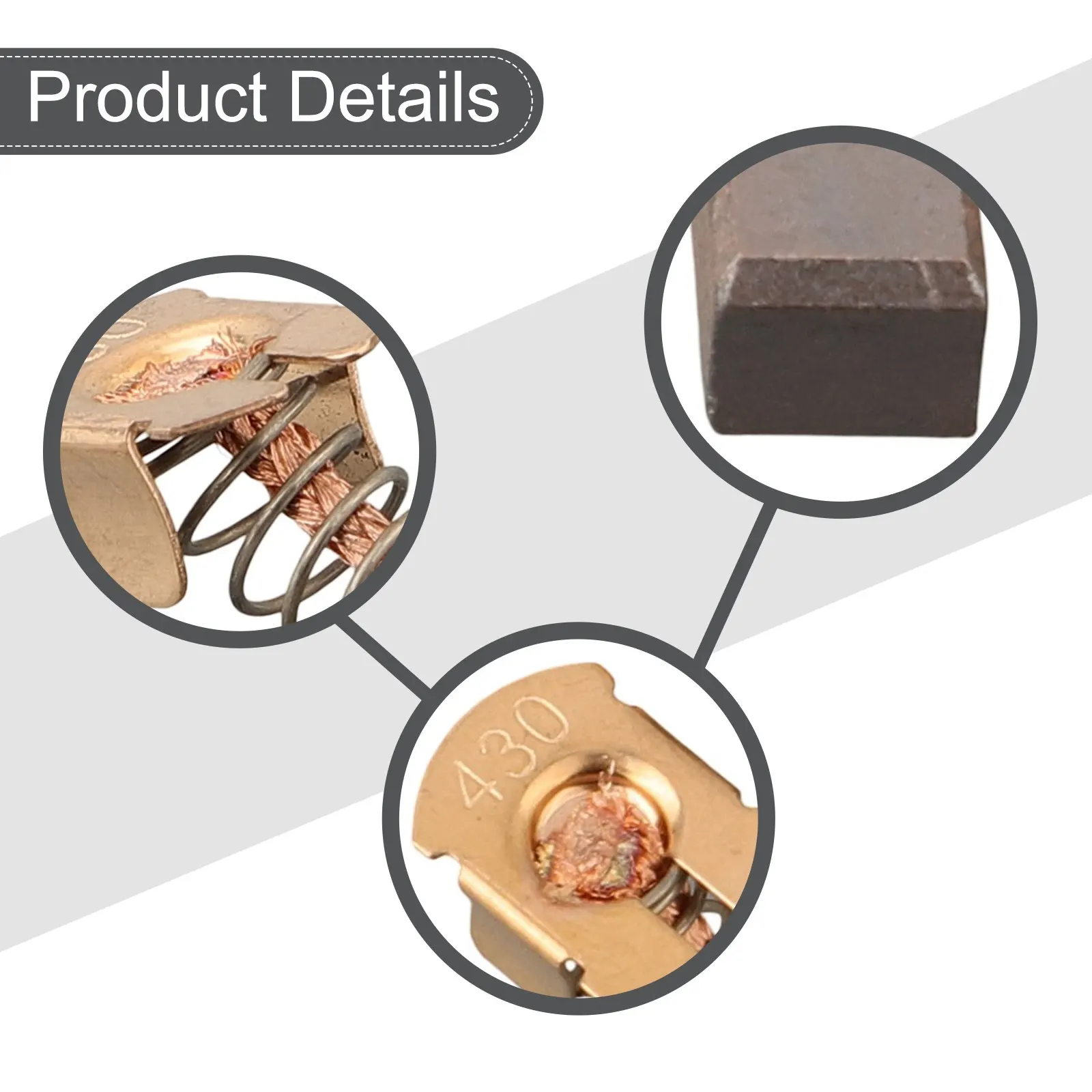 Power Carbon Brushes 2pcs Replacement Spring Angle Grinder Tools For & Quality Grinder Metal Parts Replacement