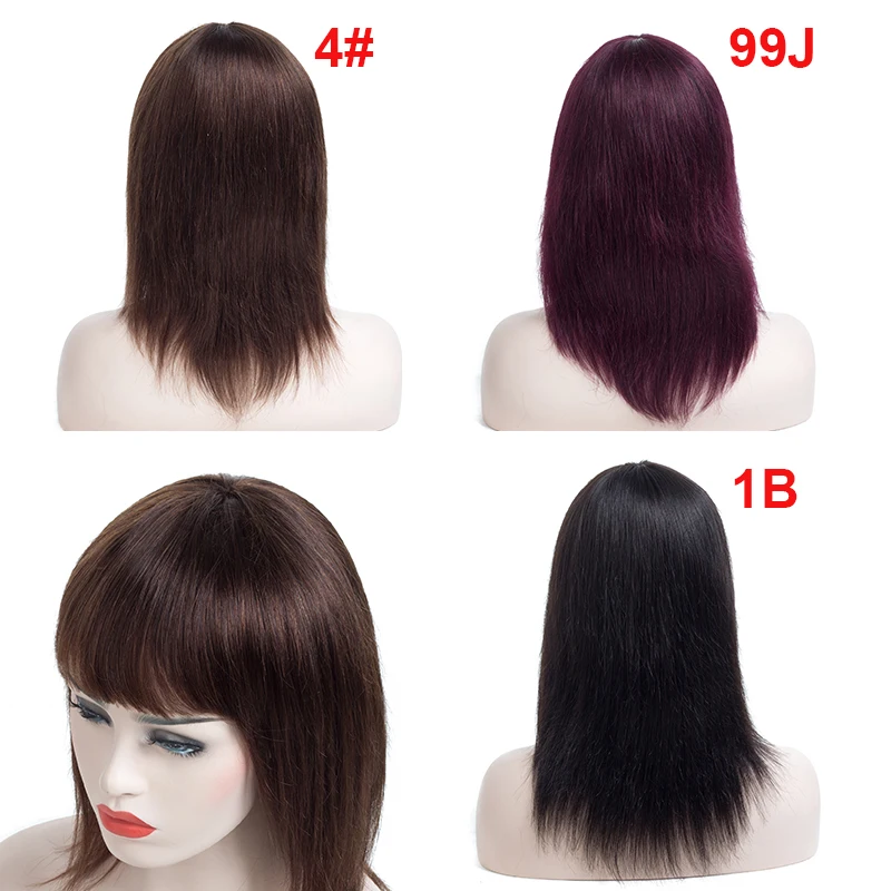 MISS ROLA #99J 4# 1B Color Straight Short Human Hair Wigs Brazilian Non-Remy Hiar 100% Human Hair Wigs Machine Made Short Wig