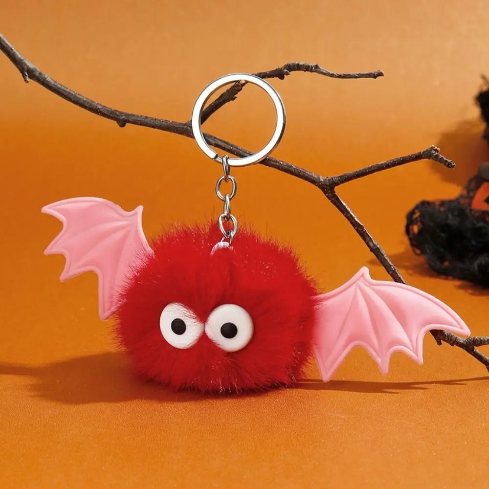 Kawaii Plush Pendants Plush Bat Doll Keychain Plush Keyring Bag Pendants Halloween Keychain Car Hanging Bag Charms Couple Gifts