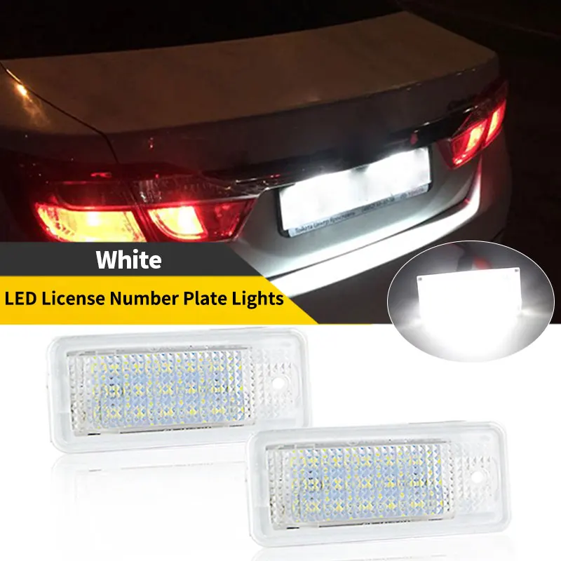 2 pçs canbus sem erro 6000k branco led luz da placa de licença traseira lâmpada do carro para audi a5 s5 8f s6 c6 rs6 a8 s8 cabrio/cabriolet q7
