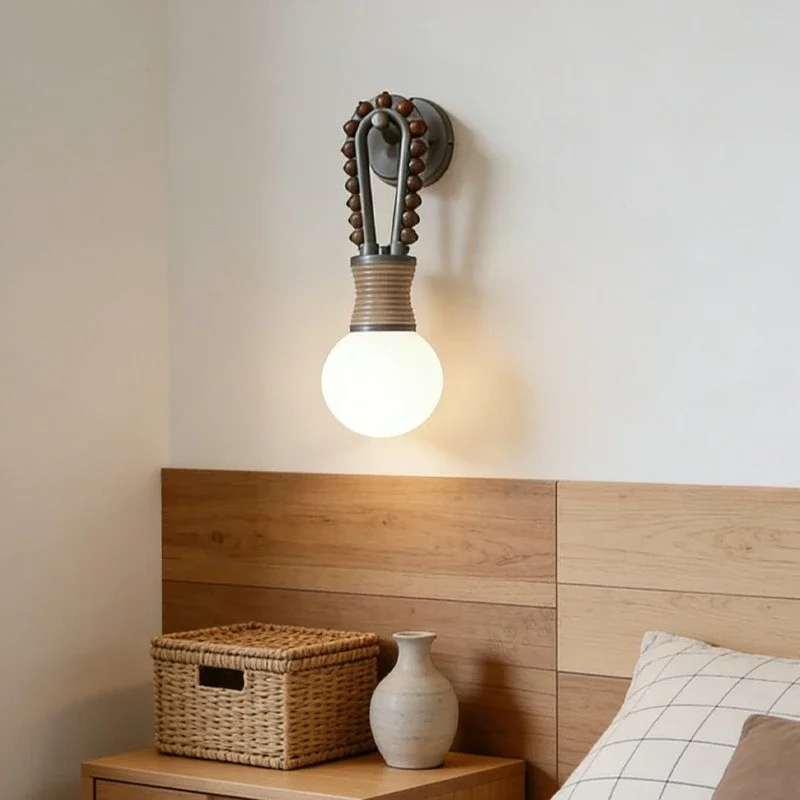 French Retro Wall Lights Sconce Mid-Century Modern Designer Brass Bedroom Headboard Living Room